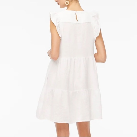 J crew mini gauze dress in white - Picture 2 of 4
